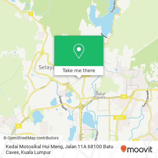 Kedai Motosikal Hui Meng, Jalan 11A 68100 Batu Caves map