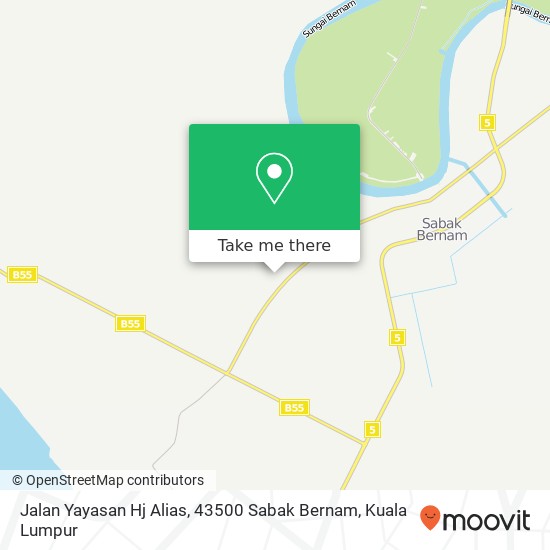 Jalan Yayasan Hj Alias, 43500 Sabak Bernam map
