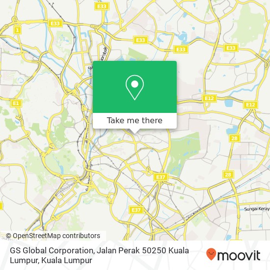 Peta GS Global Corporation, Jalan Perak 50250 Kuala Lumpur