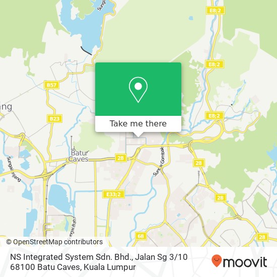 Peta NS Integrated System Sdn. Bhd., Jalan Sg 3 / 10 68100 Batu Caves