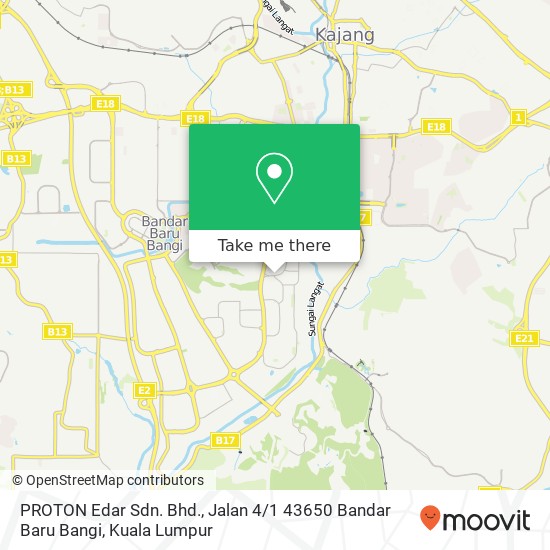 Peta PROTON Edar Sdn. Bhd., Jalan 4 / 1 43650 Bandar Baru Bangi