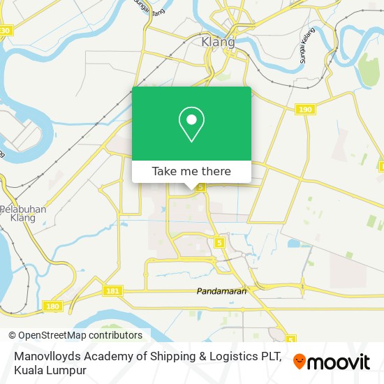 Manovlloyds Academy of Shipping & Logistics PLT map
