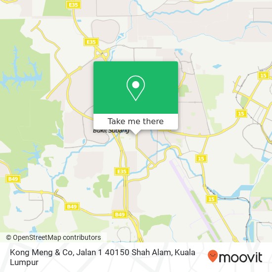 Kong Meng & Co, Jalan 1 40150 Shah Alam map