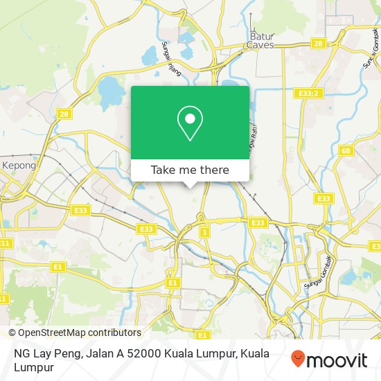 NG Lay Peng, Jalan A 52000 Kuala Lumpur map