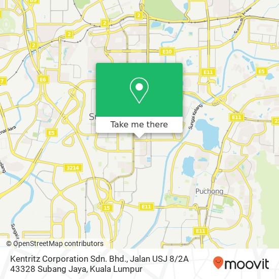 Kentritz Corporation Sdn. Bhd., Jalan USJ 8 / 2A 43328 Subang Jaya map