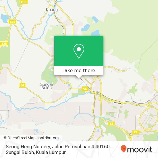 Peta Seong Heng Nursery, Jalan Perusahaan 4 40160 Sungai Buloh