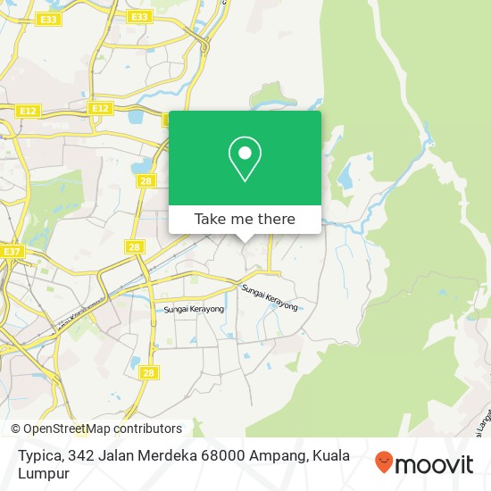 Peta Typica, 342 Jalan Merdeka 68000 Ampang