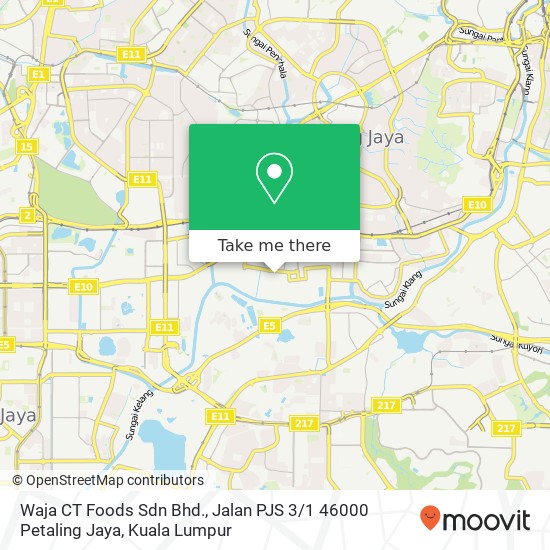 Waja CT Foods Sdn Bhd., Jalan PJS 3 / 1 46000 Petaling Jaya map