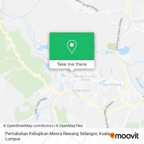 Peta Pertubuhan Kebajikan Mesra Rawang Selangor
