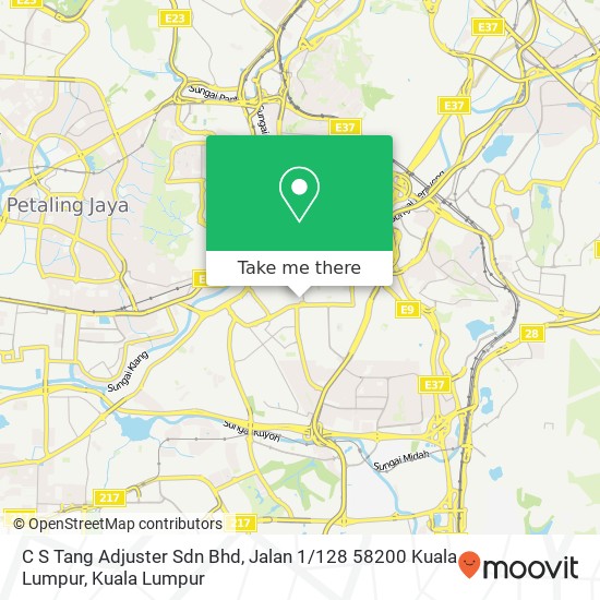 C S Tang Adjuster Sdn Bhd, Jalan 1 / 128 58200 Kuala Lumpur map