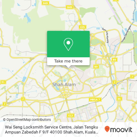 Wai Seng Locksmith Service Centre, Jalan Tengku Ampuan Zabedah F 9 / F 40100 Shah Alam map