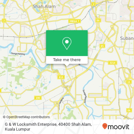 G & W Locksmith Enterprise, 40400 Shah Alam map