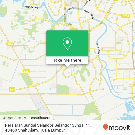 Peta Persiaran Sungai Selangor Selangor Sungai 41, 40460 Shah Alam