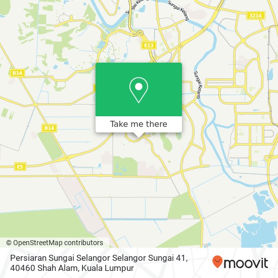 Peta Persiaran Sungai Selangor Selangor Sungai 41, 40460 Shah Alam