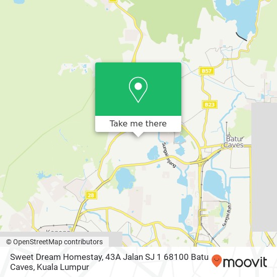 Sweet Dream Homestay, 43A Jalan SJ 1 68100 Batu Caves map