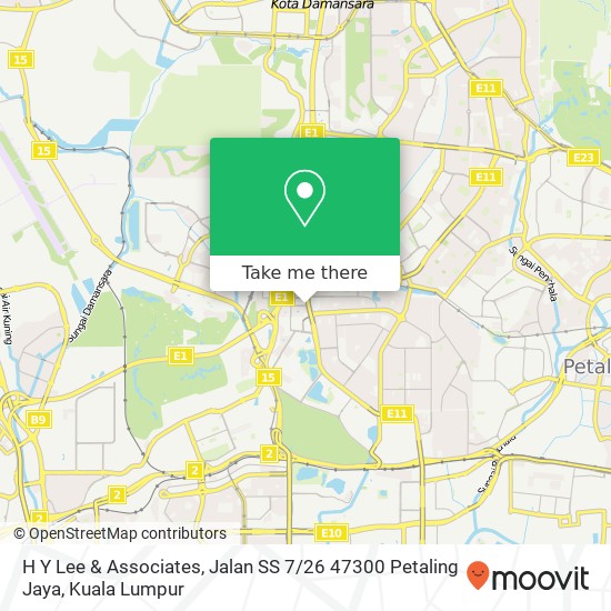 H Y Lee & Associates, Jalan SS 7 / 26 47300 Petaling Jaya map