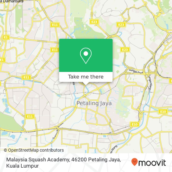 Malaysia Squash Academy, 46200 Petaling Jaya map