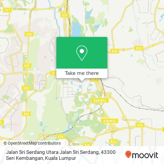 Peta Jalan Sri Serdang Utara Jalan Sri Serdang, 43300 Seri Kembangan