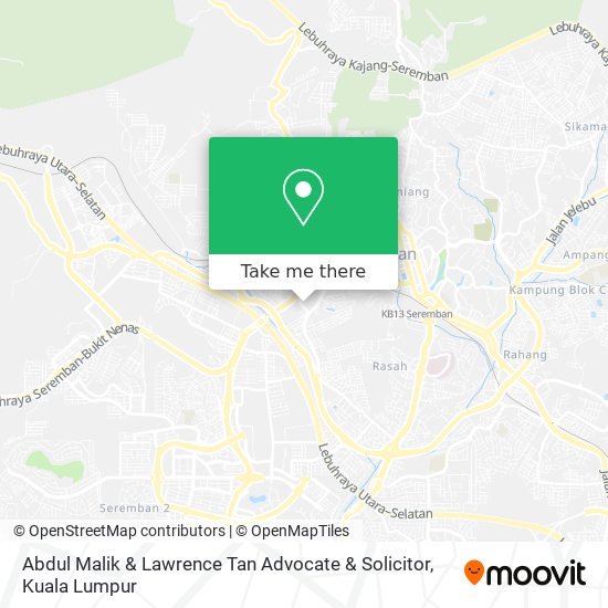 How To Get To Abdul Malik Lawrence Tan Advocate Solicitor In Seremban By Bus Or Train Moovit