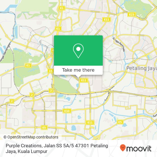 Purple Creations, Jalan SS 5A / 5 47301 Petaling Jaya map