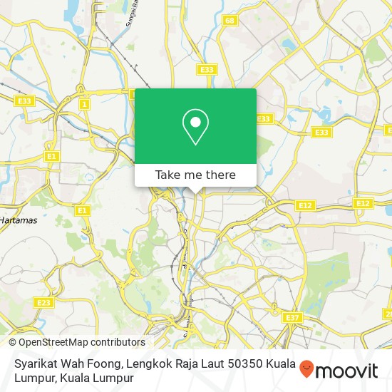 Syarikat Wah Foong, Lengkok Raja Laut 50350 Kuala Lumpur map