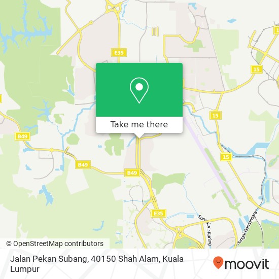 Peta Jalan Pekan Subang, 40150 Shah Alam