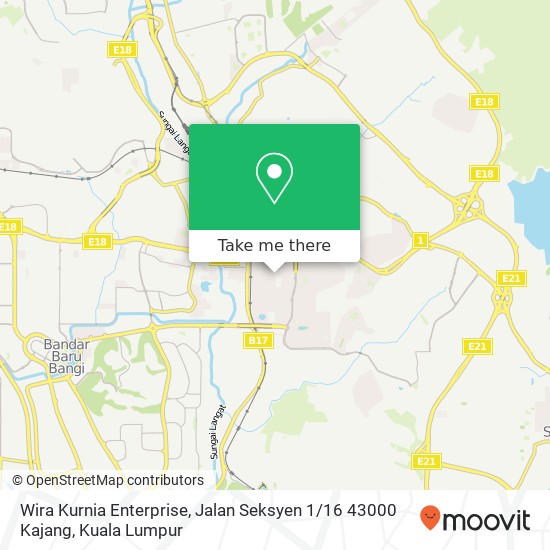 Wira Kurnia Enterprise, Jalan Seksyen 1 / 16 43000 Kajang map