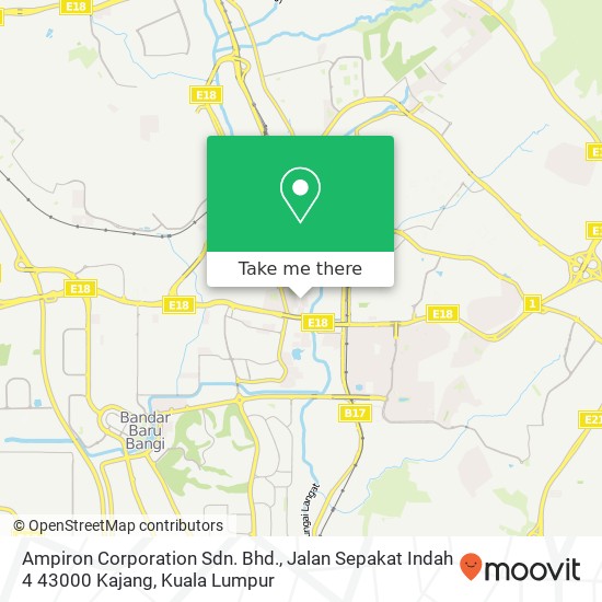 Peta Ampiron Corporation Sdn. Bhd., Jalan Sepakat Indah 4 43000 Kajang