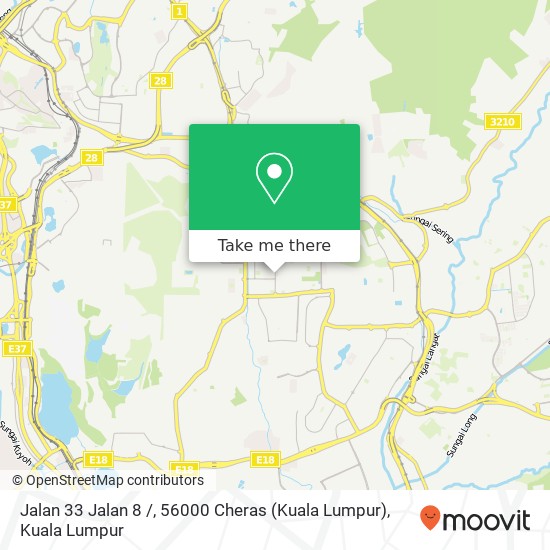 Peta Jalan 33 Jalan 8 /, 56000 Cheras (Kuala Lumpur)