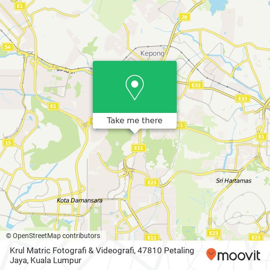 Krul Matric Fotografi & Videografi, 47810 Petaling Jaya map