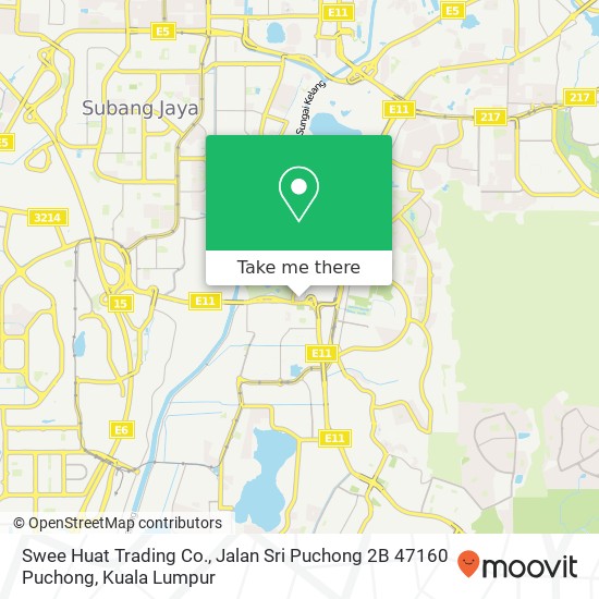 Swee Huat Trading Co., Jalan Sri Puchong 2B 47160 Puchong map