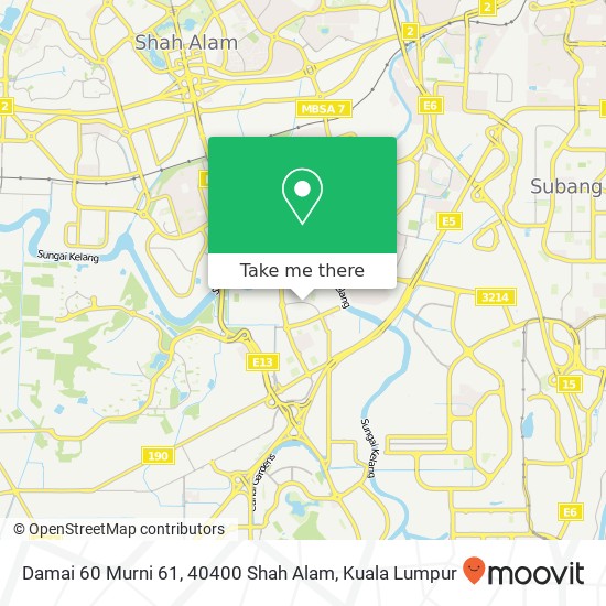 Damai 60 Murni 61, 40400 Shah Alam map