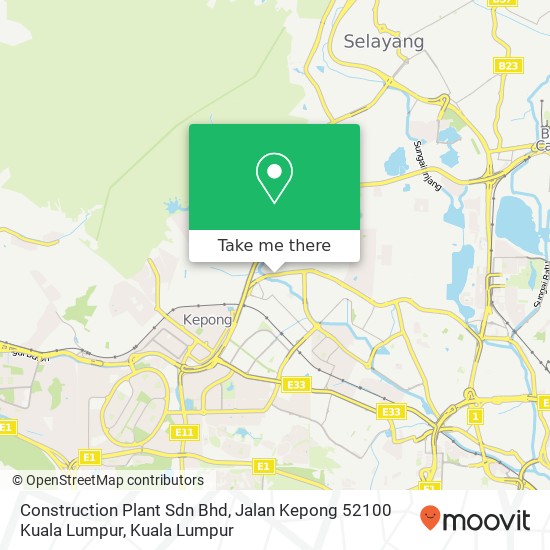 Construction Plant Sdn Bhd, Jalan Kepong 52100 Kuala Lumpur map