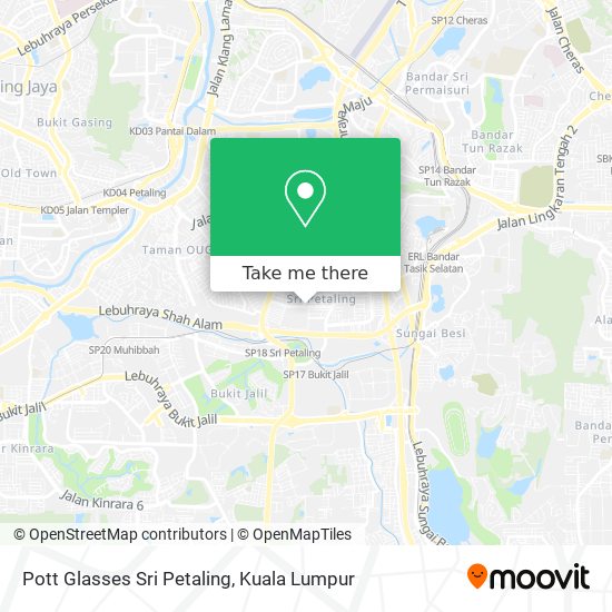 Pott Glasses Sri Petaling map