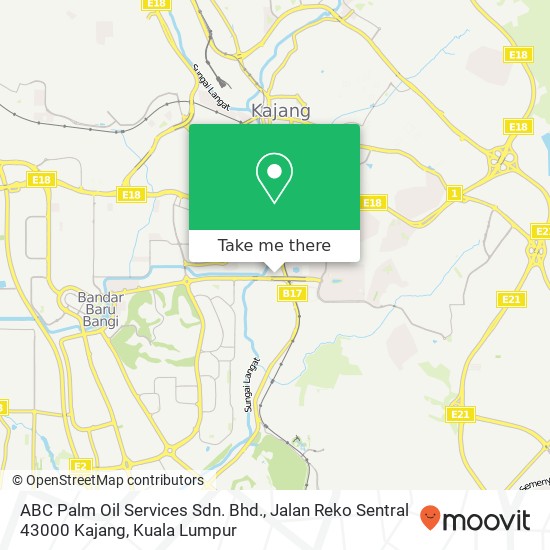 ABC Palm Oil Services Sdn. Bhd., Jalan Reko Sentral 43000 Kajang map