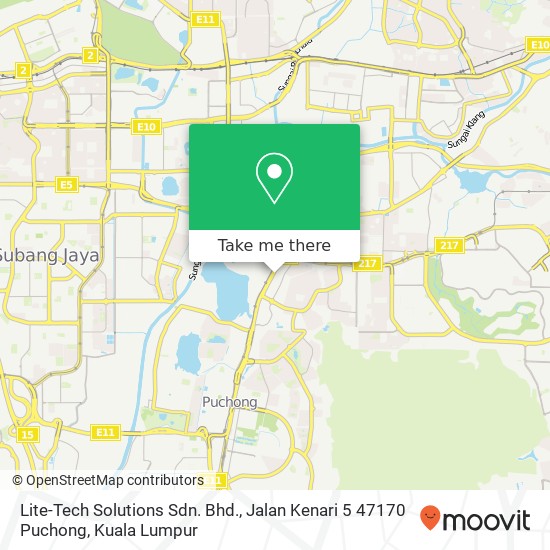 Peta Lite-Tech Solutions Sdn. Bhd., Jalan Kenari 5 47170 Puchong