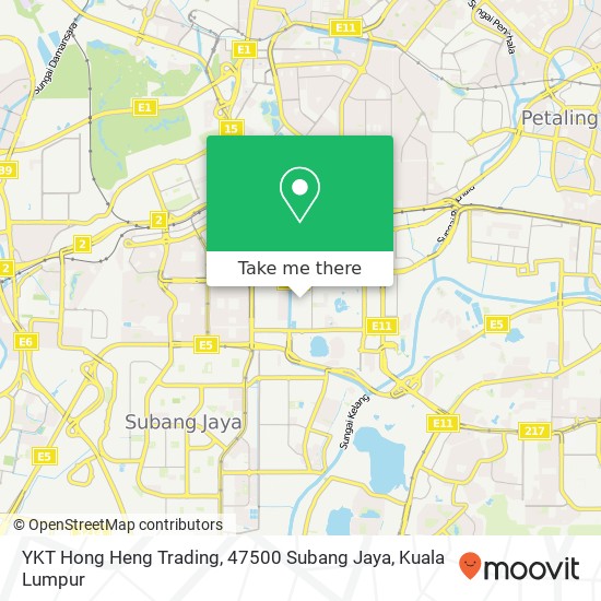 YKT Hong Heng Trading, 47500 Subang Jaya map