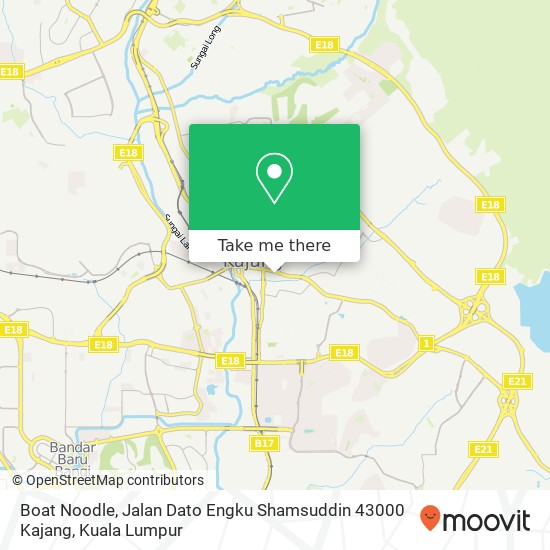 Boat Noodle, Jalan Dato Engku Shamsuddin 43000 Kajang map