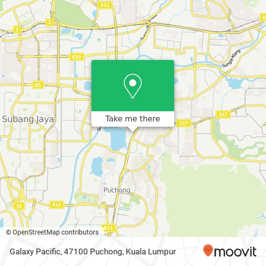 Peta Galaxy Pacific, 47100 Puchong