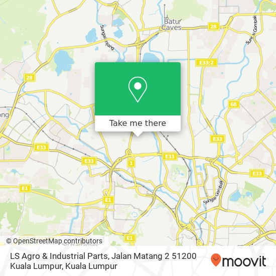 Peta LS Agro & Industrial Parts, Jalan Matang 2 51200 Kuala Lumpur