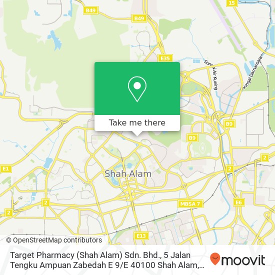 Target Pharmacy (Shah Alam) Sdn. Bhd., 5 Jalan Tengku Ampuan Zabedah E 9 / E 40100 Shah Alam map