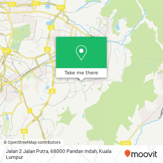 Peta Jalan 2 Jalan Putra, 68000 Pandan Indah