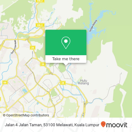 Peta Jalan 4 Jalan Taman, 53100 Melawati