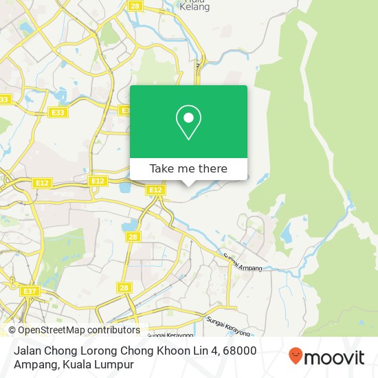 Peta Jalan Chong Lorong Chong Khoon Lin 4, 68000 Ampang