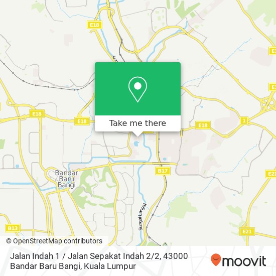 Jalan Indah 1 / Jalan Sepakat Indah 2 / 2, 43000 Bandar Baru Bangi map