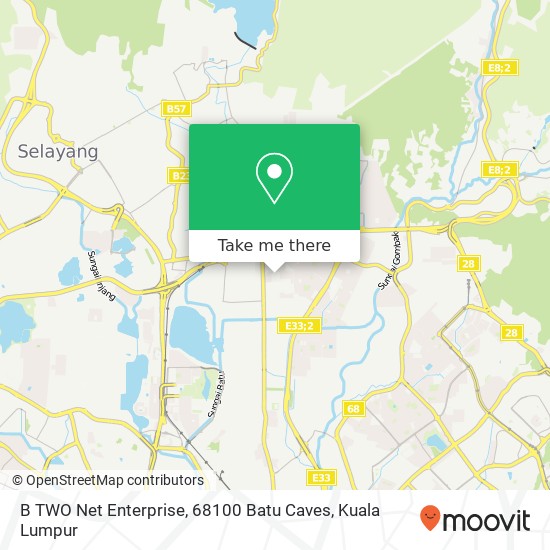 B TWO Net Enterprise, 68100 Batu Caves map