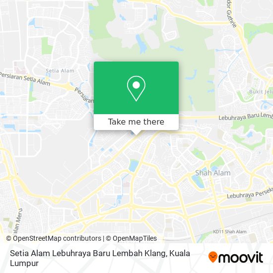 Peta Setia Alam Lebuhraya Baru Lembah Klang