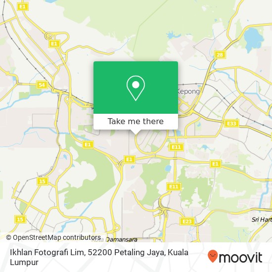 Ikhlan Fotografi Lim, 52200 Petaling Jaya map