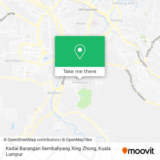 Kedai Barangan Sembahyang Xing Zhong map