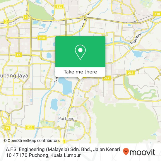 A.F.S. Engineering (Malaysia) Sdn. Bhd., Jalan Kenari 10 47170 Puchong map